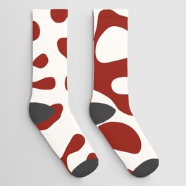 White Matisse cut outs seaweed pattern 9 Socks