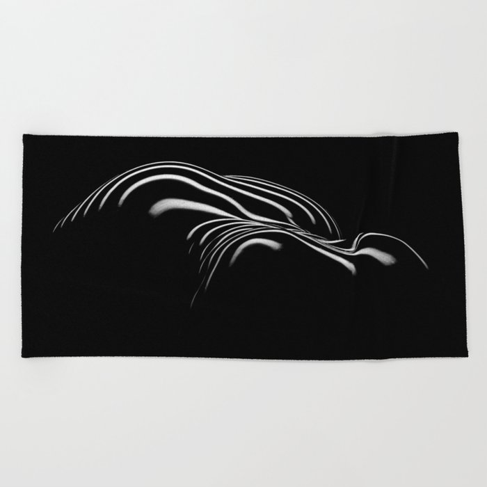 Black And White Bbw Nude - 0694- Nude Female Naked BBW Geometric Black White Naked Body Big Abstracted  Sensual Sexy Erotic Art Beach Towel by artonline