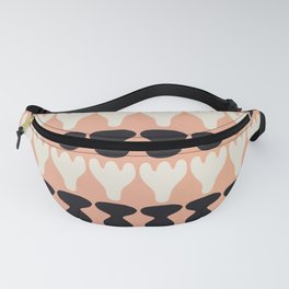 Black and white in pastel repeat pattern Fanny Pack