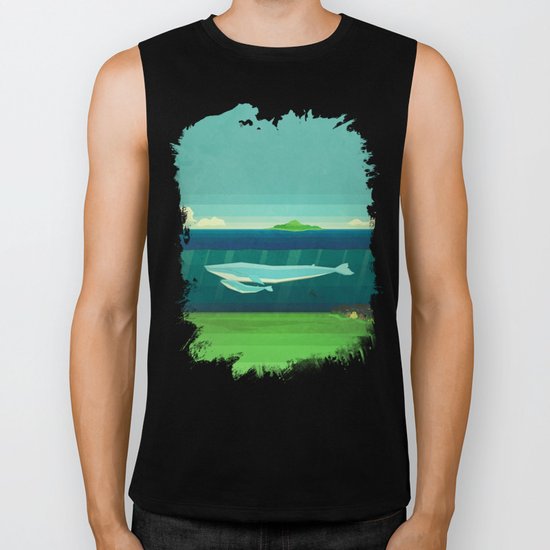 Blue Whale Biker Tank