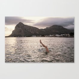 Vacation Postcard Canvas Print