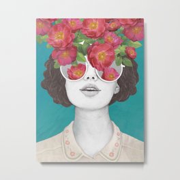 The optimist // rose tinted glasses Metal Print