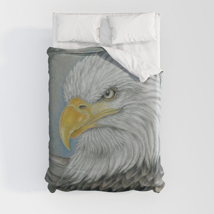 Bald Eagle Canadian Birds Series Art Duvet Cover