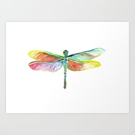 Dragonfly Fossil Art Print