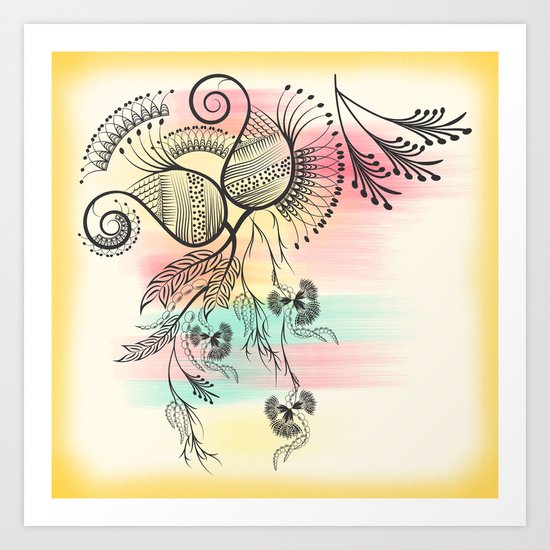 Decorative Floral Art Print