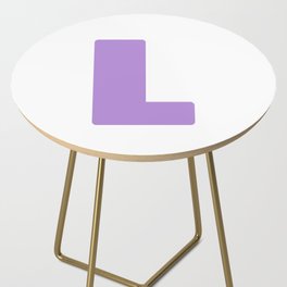 L (Lavender & White Letter) Side Table