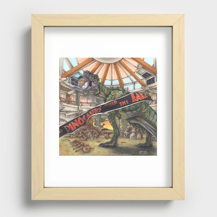 When Dinosaurs Ruled the Earth - Jurassic Park T-Rex Recessed Framed Print