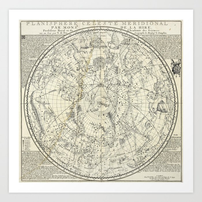Planisphere Celeste Septentrional Planisphere Celeste Meridional Picryl Public Domain Image