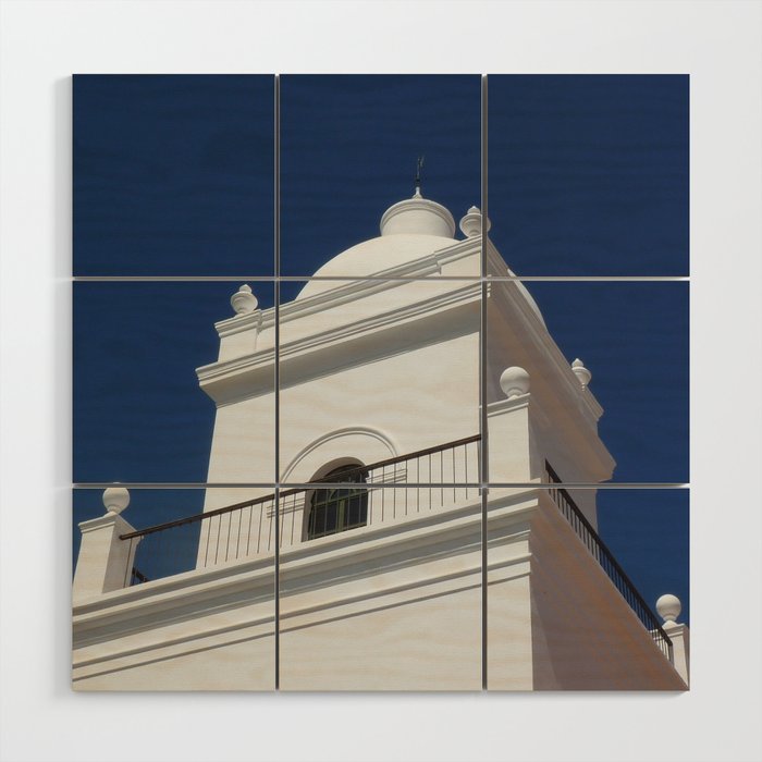 Argentina Photography - Beautiful White Building Under The Blue Sky Wood Wall Art