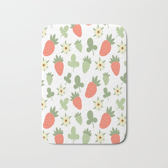 Stawberry Pattern Bath Mat