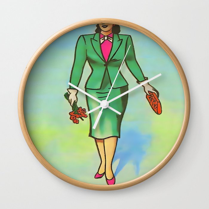 la dama Mexican Lottery Wall Clock