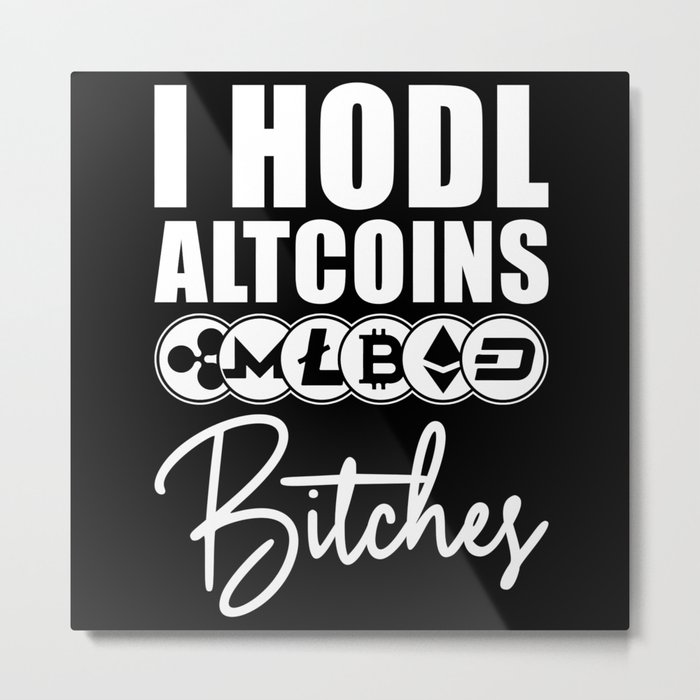 Altcoins Gangster Cryptocurrency Coin Gift Metal Print