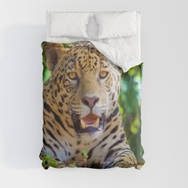 ROYAL CHEETAH Comforter | Jungle, Lion, Leopard, Vintage, Safari, Blue, Cheetah, Comic, Abstract, Junge 