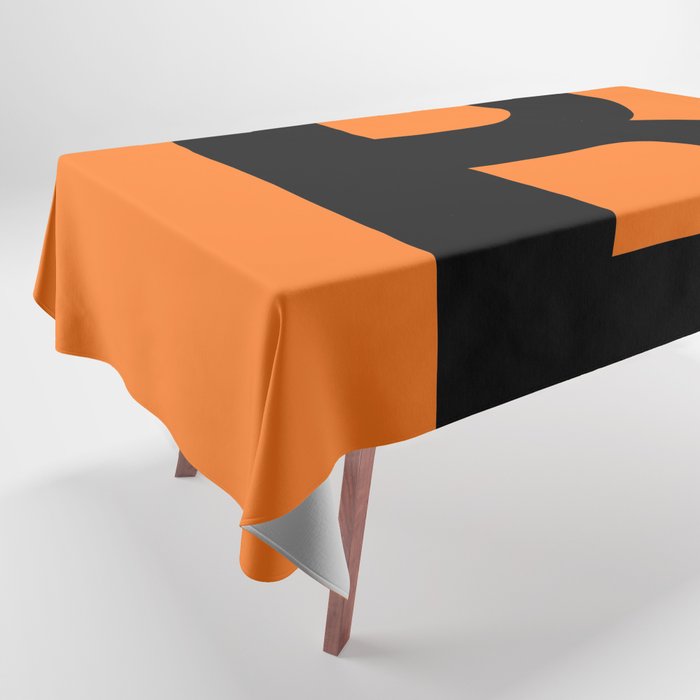 Letter B (Black & Orange) Tablecloth