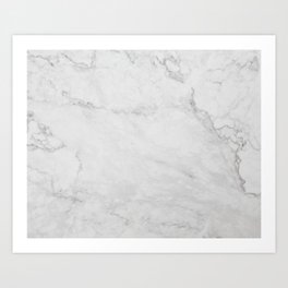 White marble Art Print
