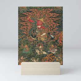 Pehar Gyalpo Thangka (Worldly Protector Deity) Mini Art Print