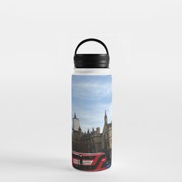 Great Britain Photography - Double Decker Bus Traveling Through London Water Bottle