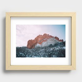 Garden of the Gods Covered in Snow  Recessed Framed Print