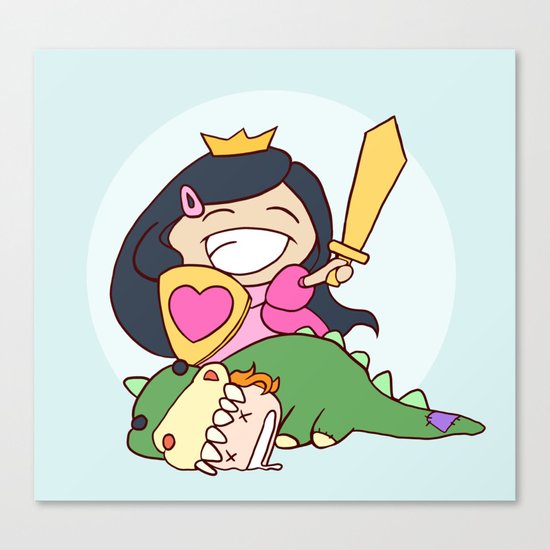 lil' Princess Girlpower!!! Canvas Print