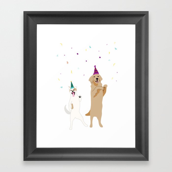 Party Puppy Framed Art Print