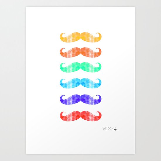 Moustache you a question! Art Print