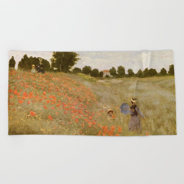 MONET. Poppies. Beach Towel