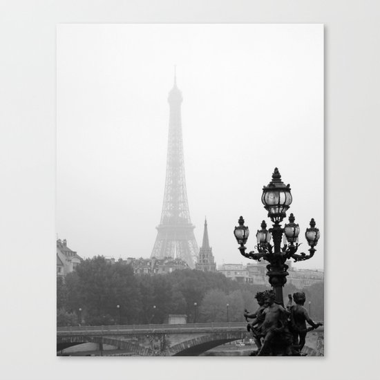 Veiled Eiffel Tower Canvas Print