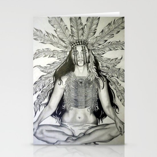 Indian War chief Stationery Cards