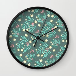 Floral Repeat Pattern 17 Wall Clock