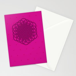 Pink Yoga Mat w/ Sacred geometry design Stationery Cards