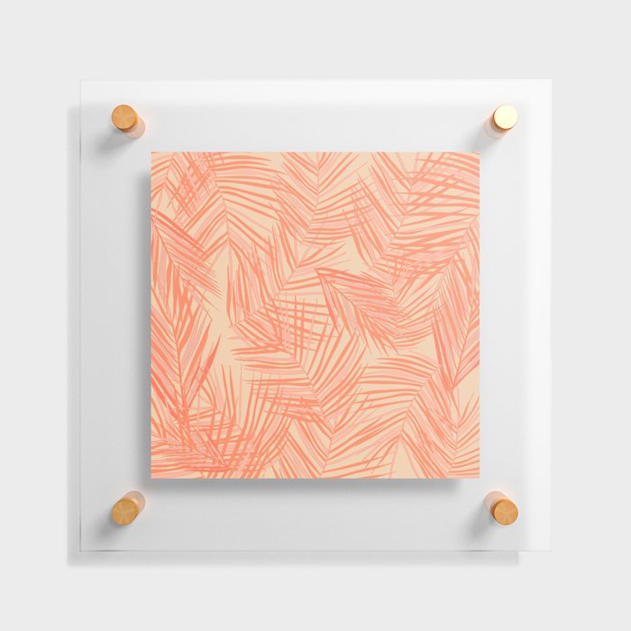 Boho Palm Peach Blush Floating Acrylic Print