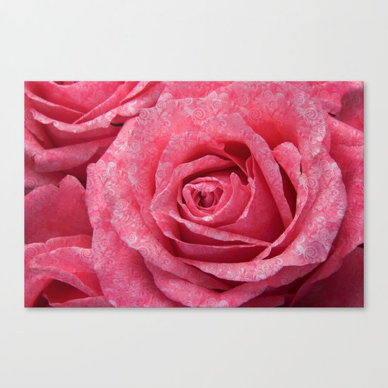 Pink love roses Canvas Print