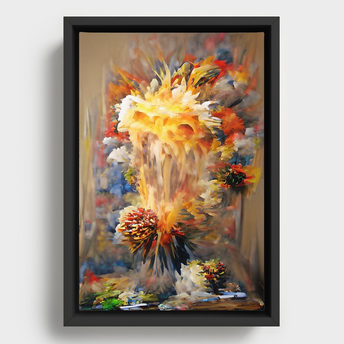 Explosive Resolution Framed Canvas