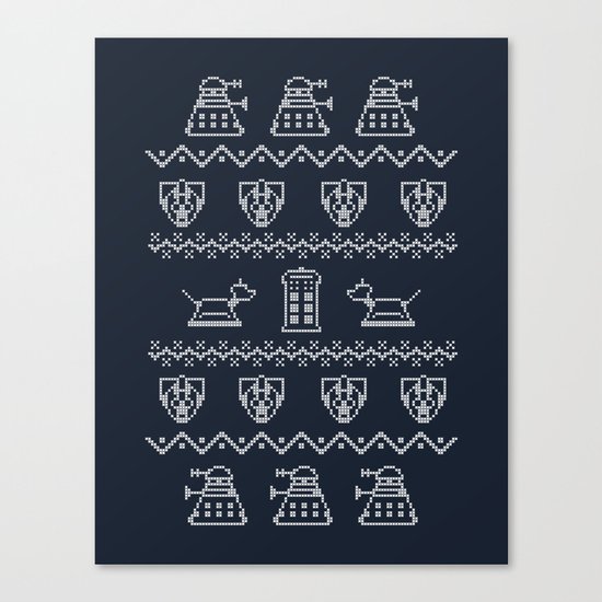 Timey Wimey Christmas Canvas Print