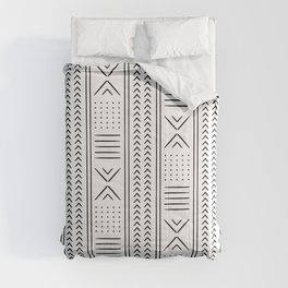 mud cloth in black and white Comforter