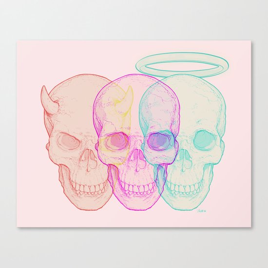 3 skulls Canvas Print