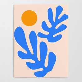 Henri Matisse - Leaves - Blue Poster
