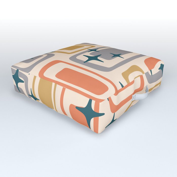 Mid Century Modern Abstract Composition 843 Outdoor Floor Cushion