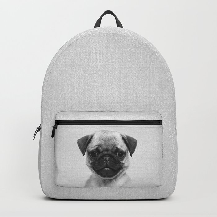 black pug backpack