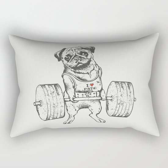 Pug Lift Rectangular Pillow
