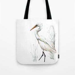 Mr Kotuku , New Zealand White Heron Tote Bag