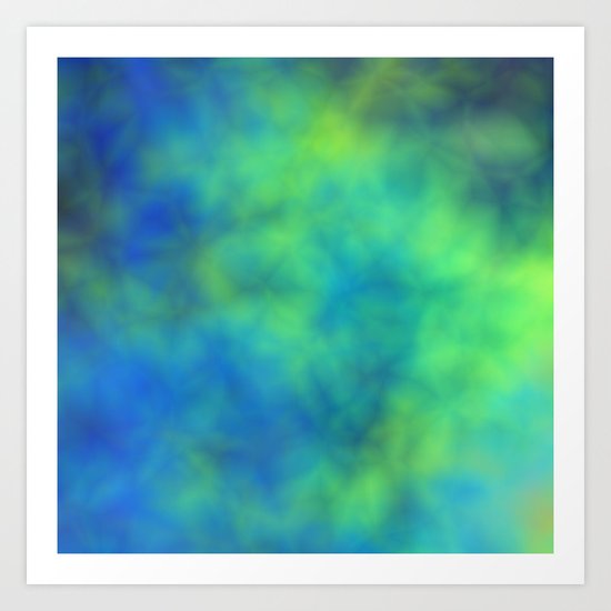 Blue and Green Art Print