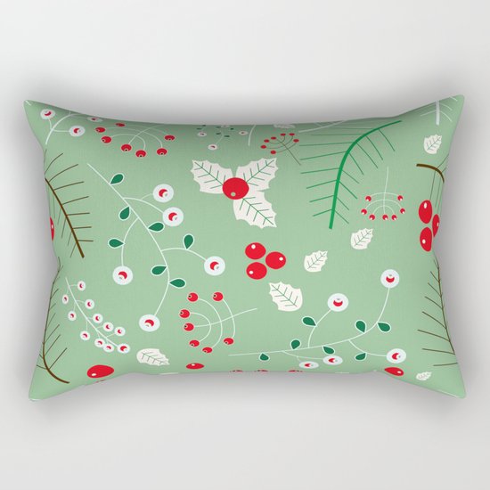Mistletoe green Rectangular Pillow