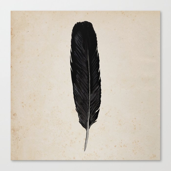 Raven Feather Canvas Print by Visionary Sea | Society6