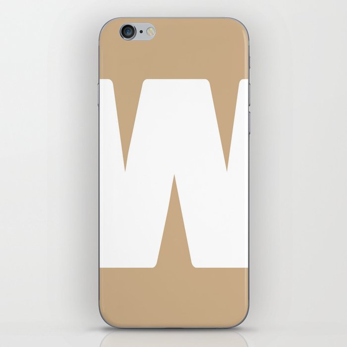 W (White & Tan Letter) iPhone Skin