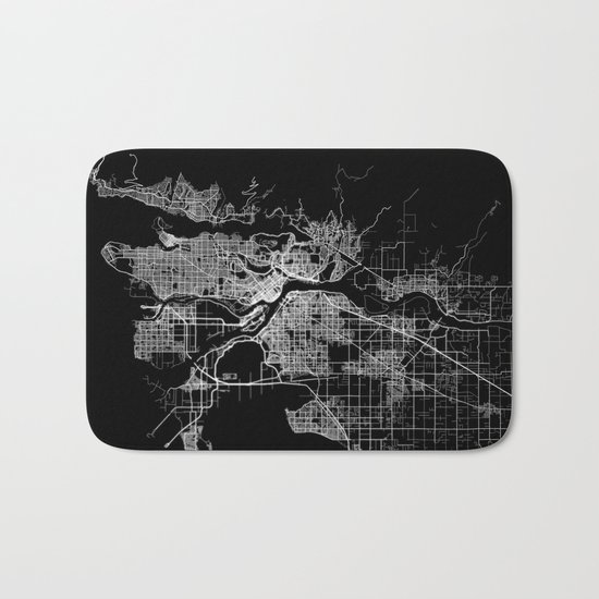 vancouver map canada Bath Mat