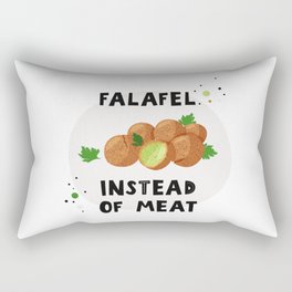Falafel instead of meat Rectangular Pillow