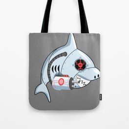 Robot Shark Madness Tote Bag