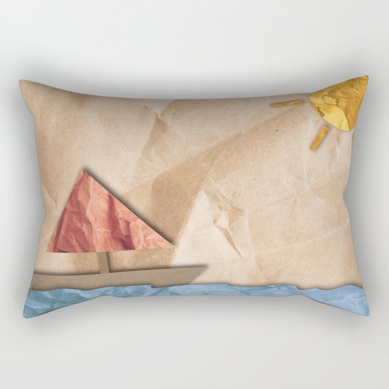 Paper Sea Rectangular Pillow