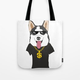 Siberian Husky Thug Life Mode Tote Bag